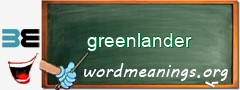 WordMeaning blackboard for greenlander